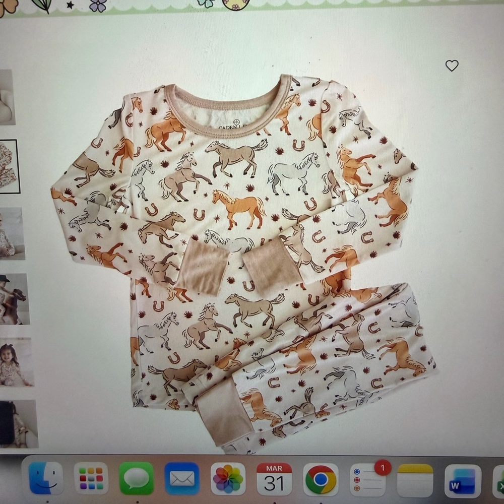 Caden Lane P’s Ponies Romper- NWT!!